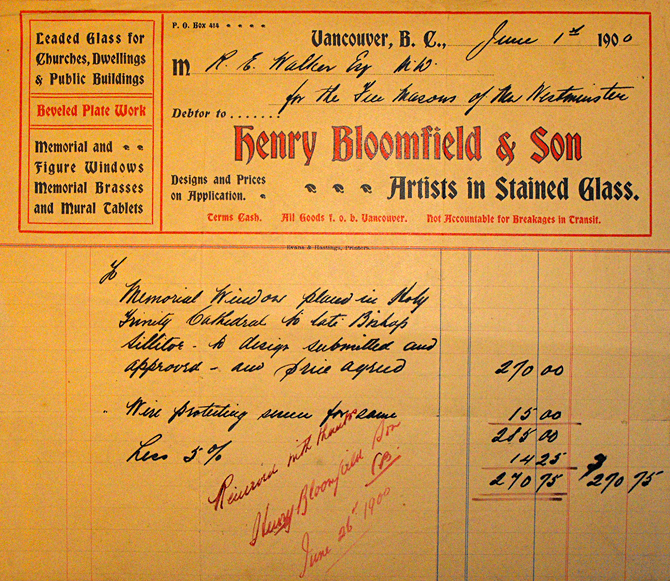 Bloomfield receipt